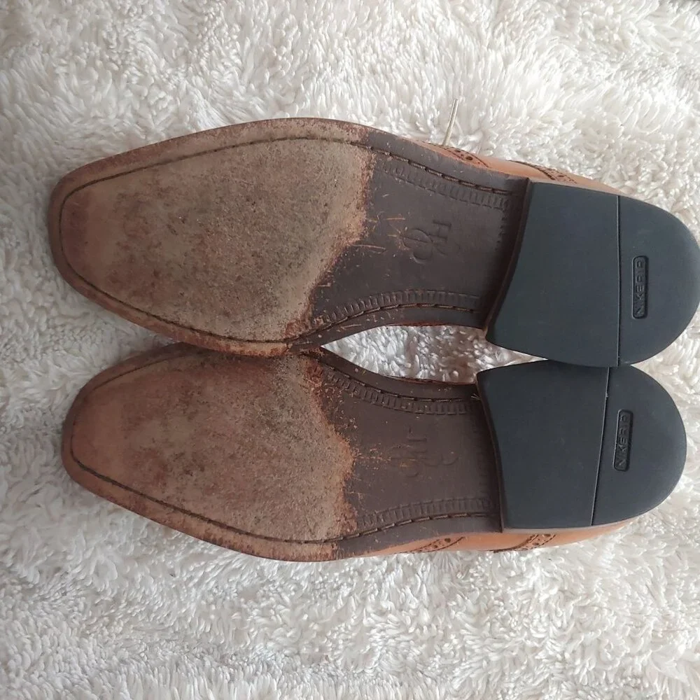 Cole Haan Giraldo Air Mens 11 M Wingtip Oxfords Dress Shoes Leather C09303 Brown